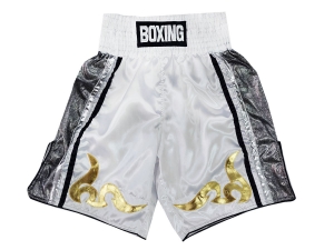 Personalized Boxing Shorts : KNBSH-030-White